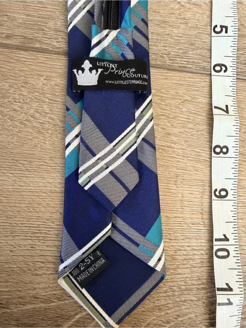 Littlest Prince Boys 2-5 Yr Plaid Tie Necktie